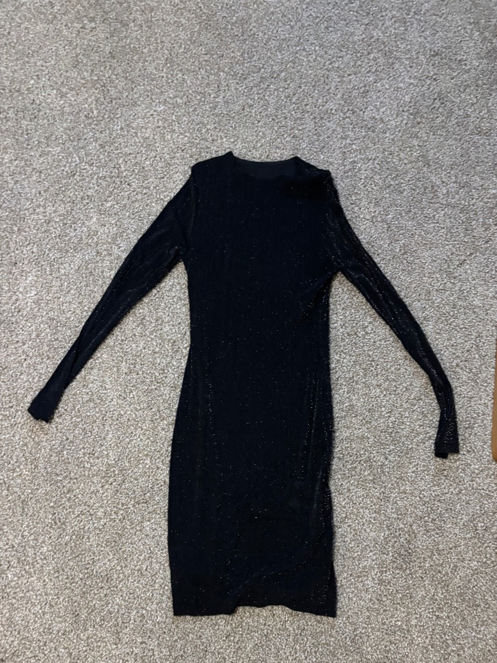 Black Long Sleeve Bodycon Dress Size S
